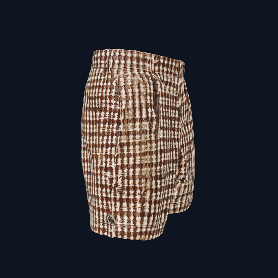 Plaid Shorts Model Pack for Functional Fashion Design